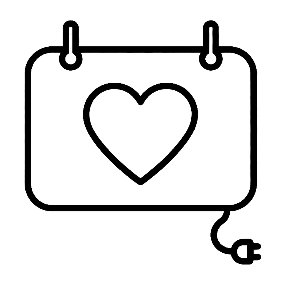 Neon event signage service icon